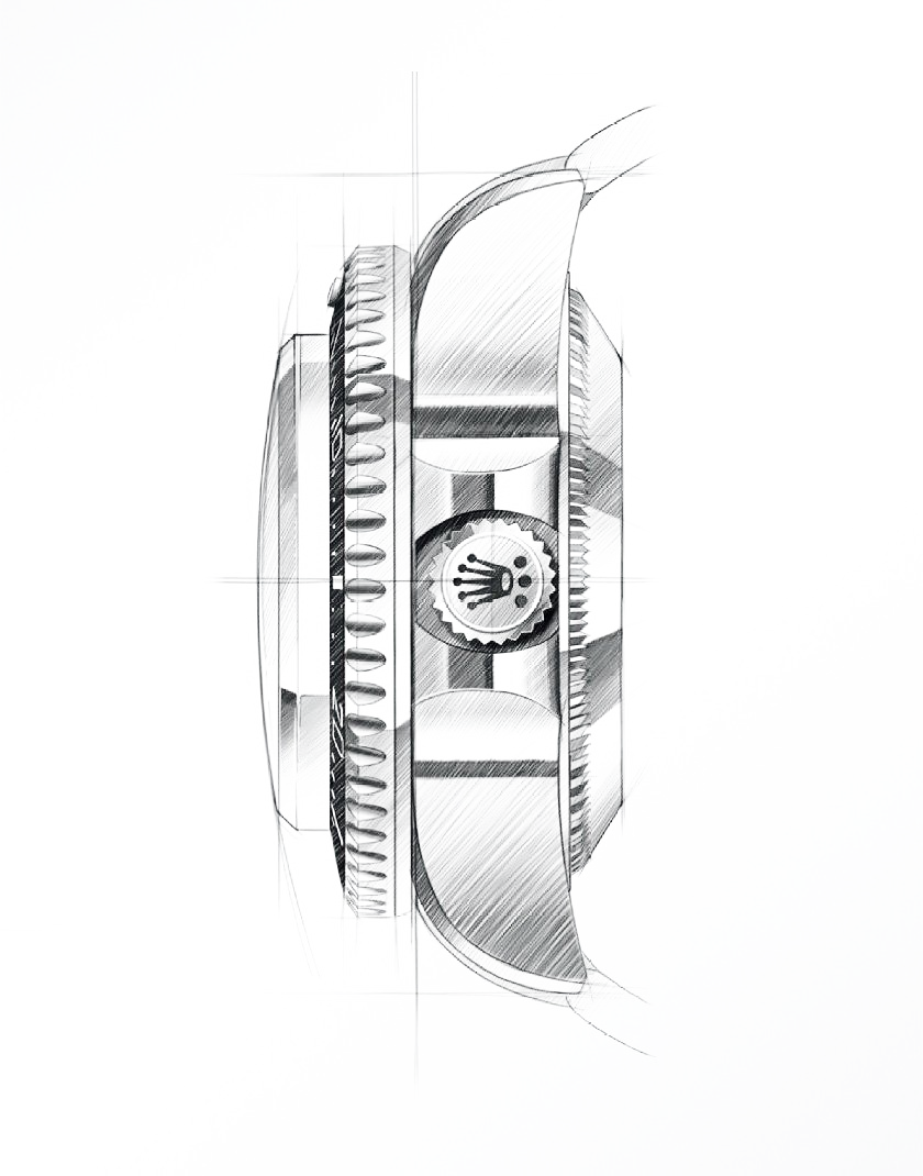 Rolex coronet sketch